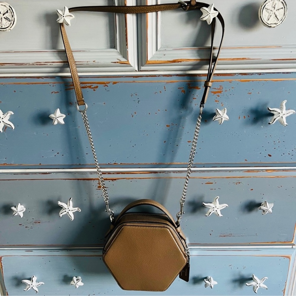 Coach X Jean Michel Basquiat Set - Mecca Hexagonal Xbody Bag & Matching Wristlet - Picture 7 of 16